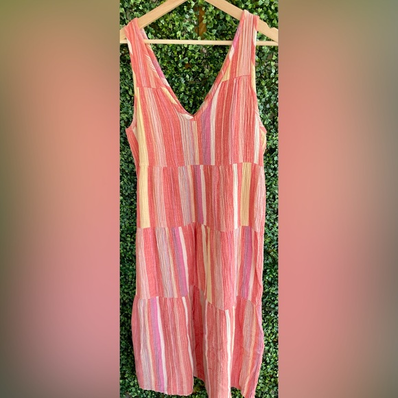 Marine Layer Pink Striped Corinne Maxi | Sz Large - Picture 10 of 17